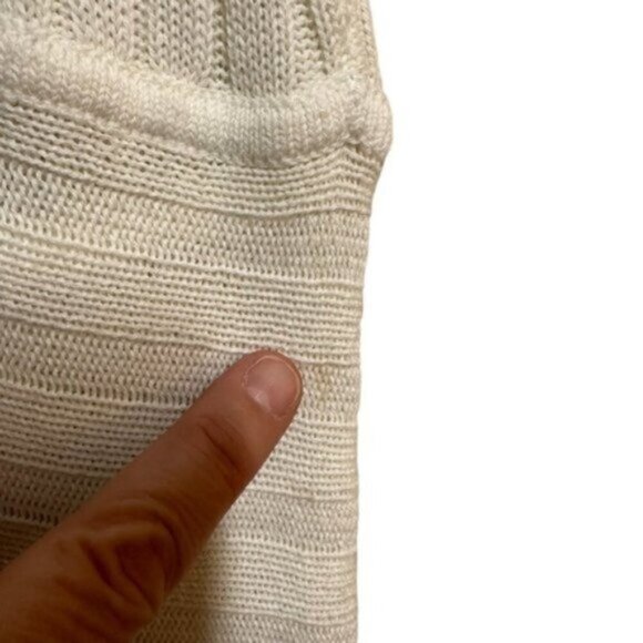 NWT Catherine Malandrino | Ivory Wide Rib Maxi Sweater Dress Size Large - Picture 5 of 11